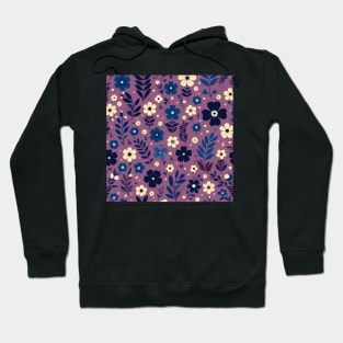 Purple Floral Hoodie